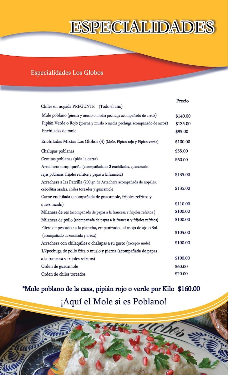 Cafe los globos Menu - Image 1